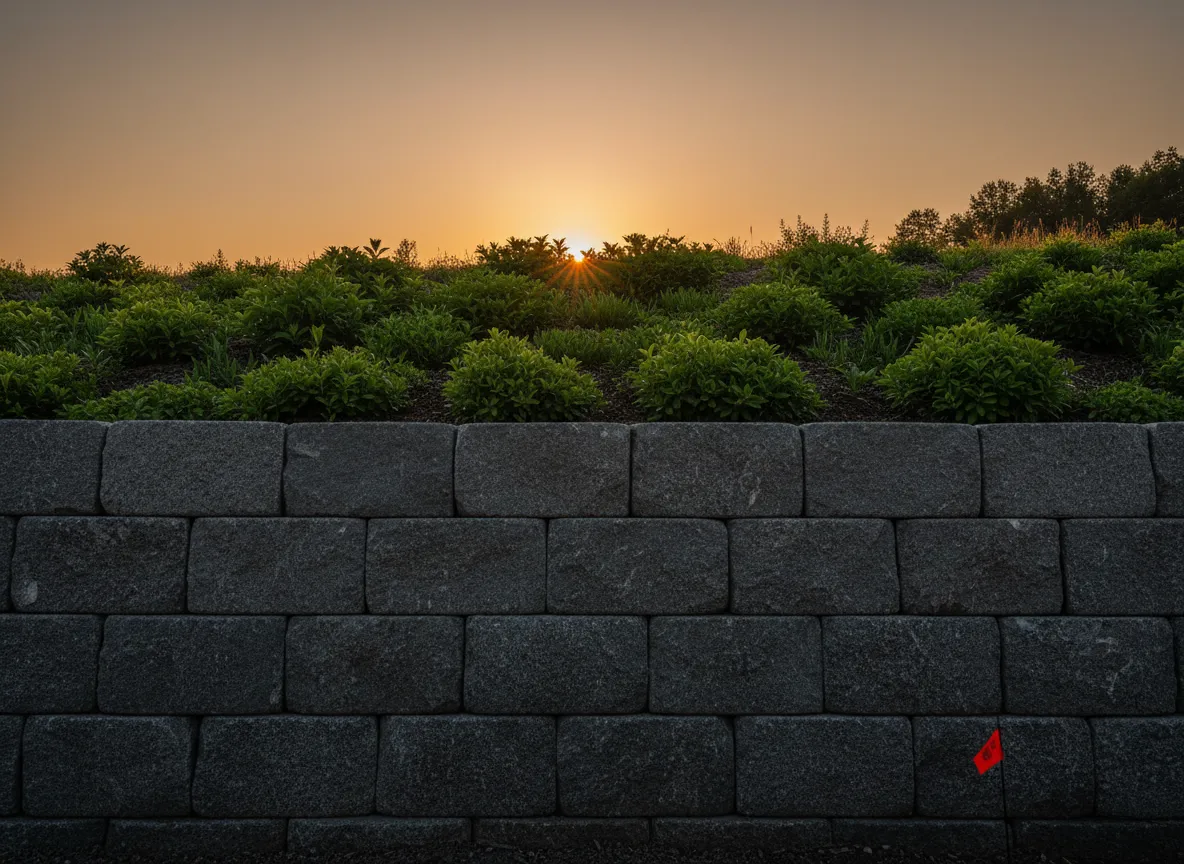 Heavy duty retaining wall construction