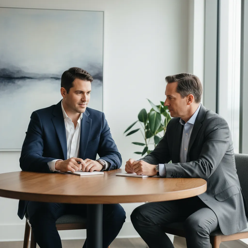 The CEO has a tough conversation with an under-performing subordinate