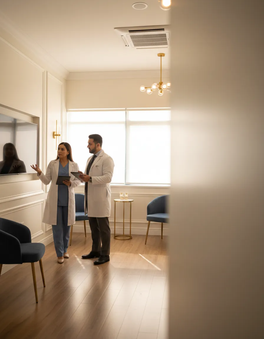 Médicos en un consultorio de Querétaro