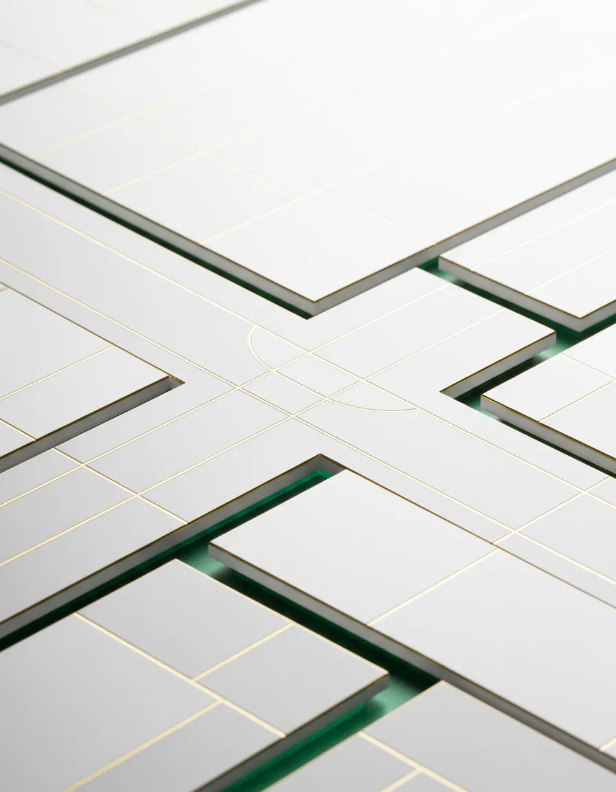 Architectural lines representing business structure and assessment
