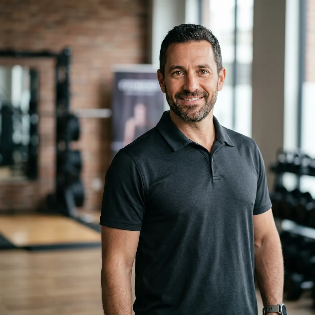 Headshot of male coach in a dark shirt
