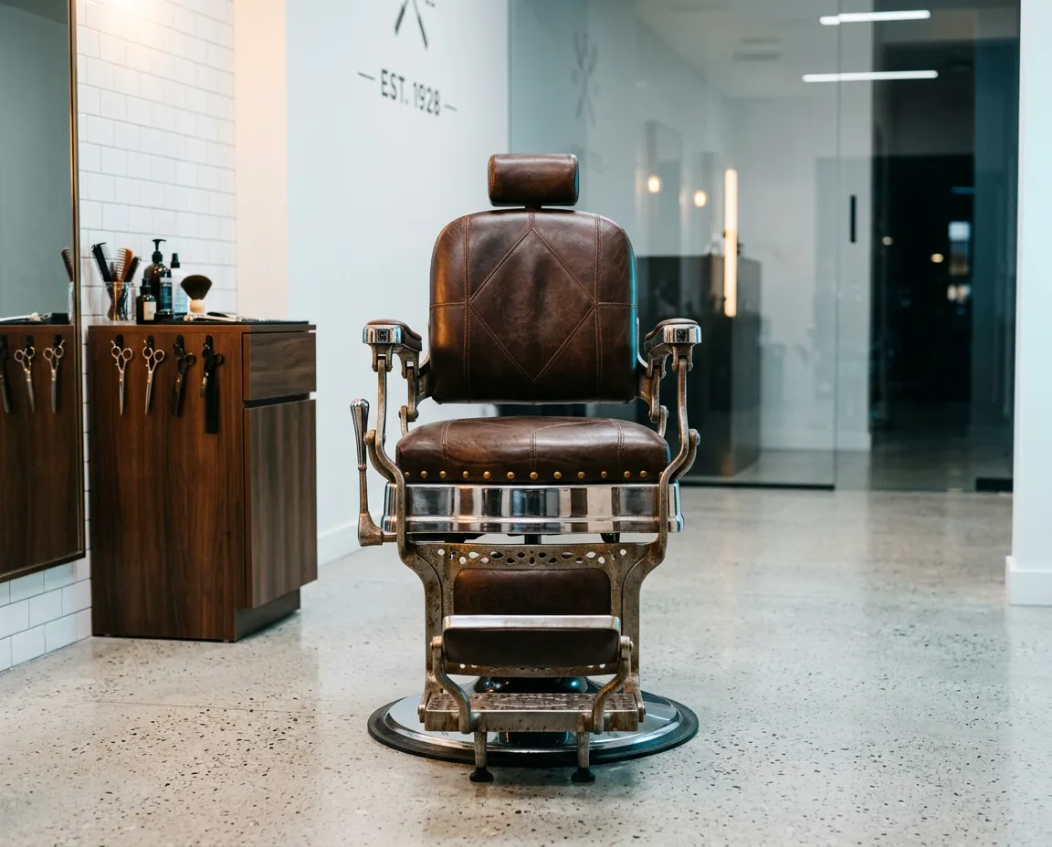 Icy Cuts modern barbershop interior and styling station on North Pacific Street Mineola