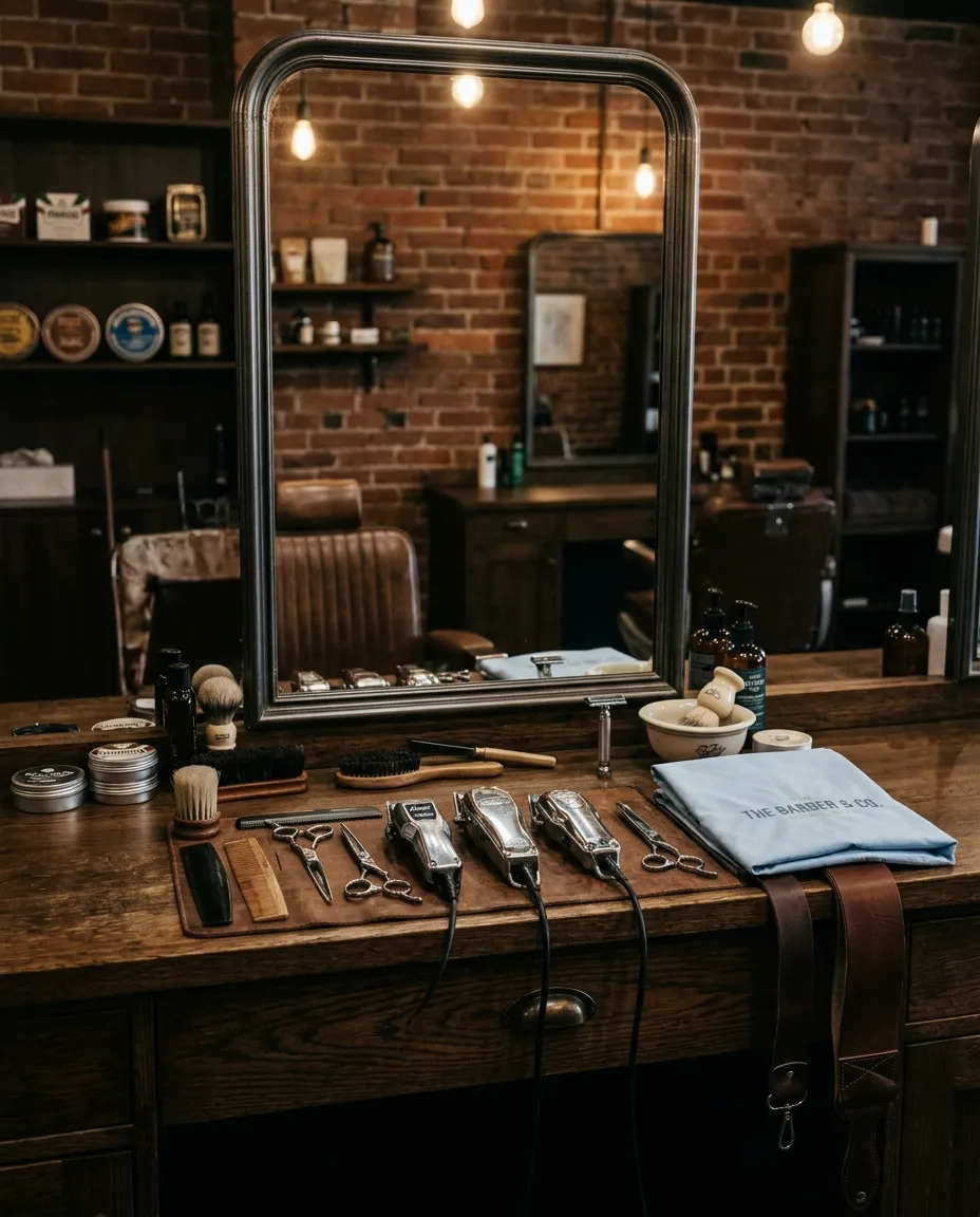 Master Barber Drason crafting a clean fade cut in Icy Cuts Mineola