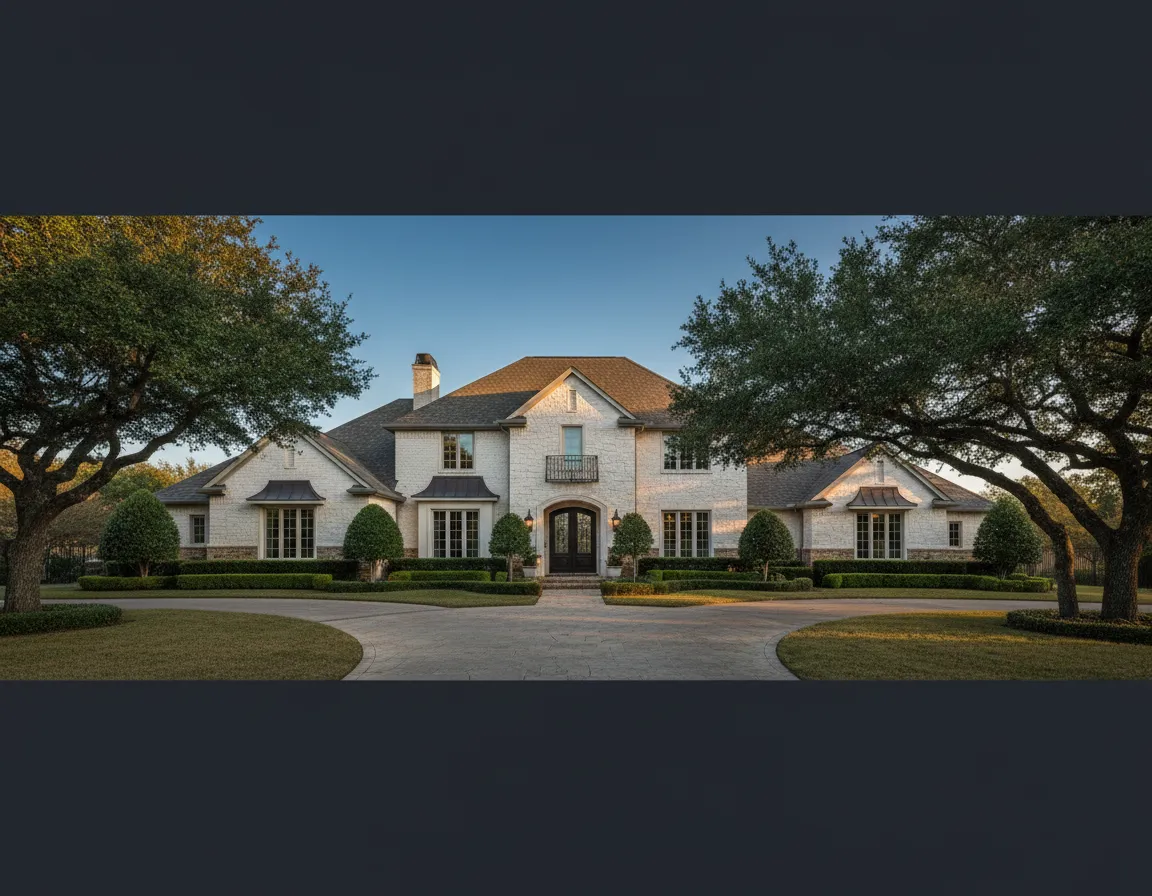 High-end Fort Worth estate exterior in Mira Vista