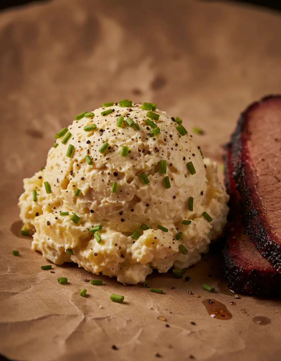 Signature potato salad close up