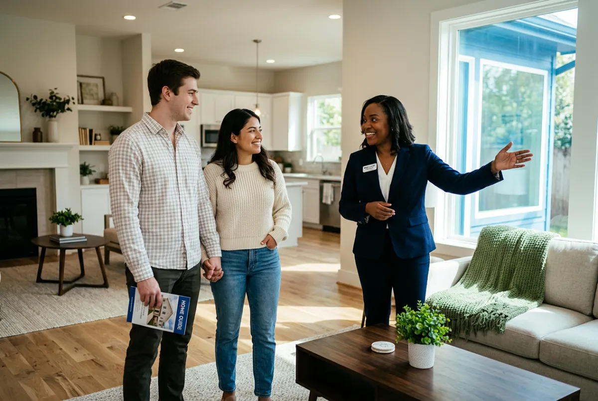 First-Time Homebuyers touring a Houston home