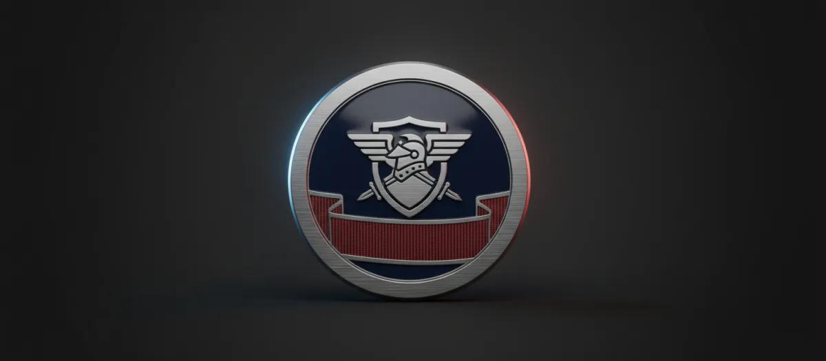100% Disabled Veteran Owned Military Badge