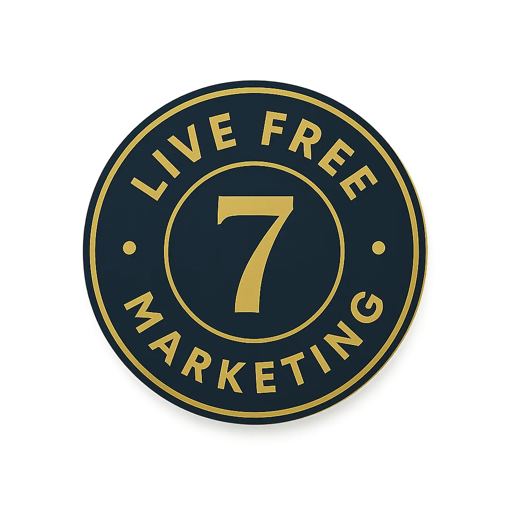 Live Free 7 Marketing Official Badge
