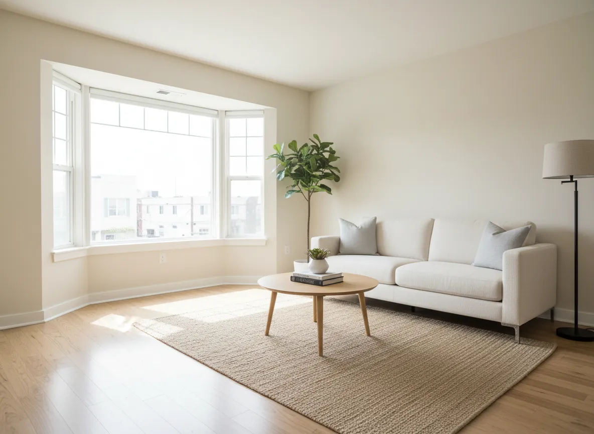 Placeholder living room photo for Unit A