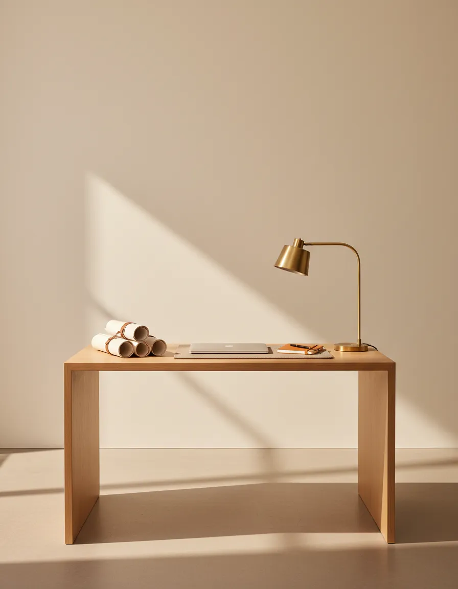 Clean, minimalist workspace representing clear business strategy