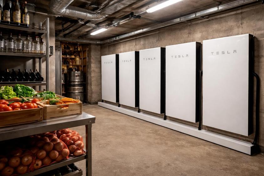 Tesla battery storage units
