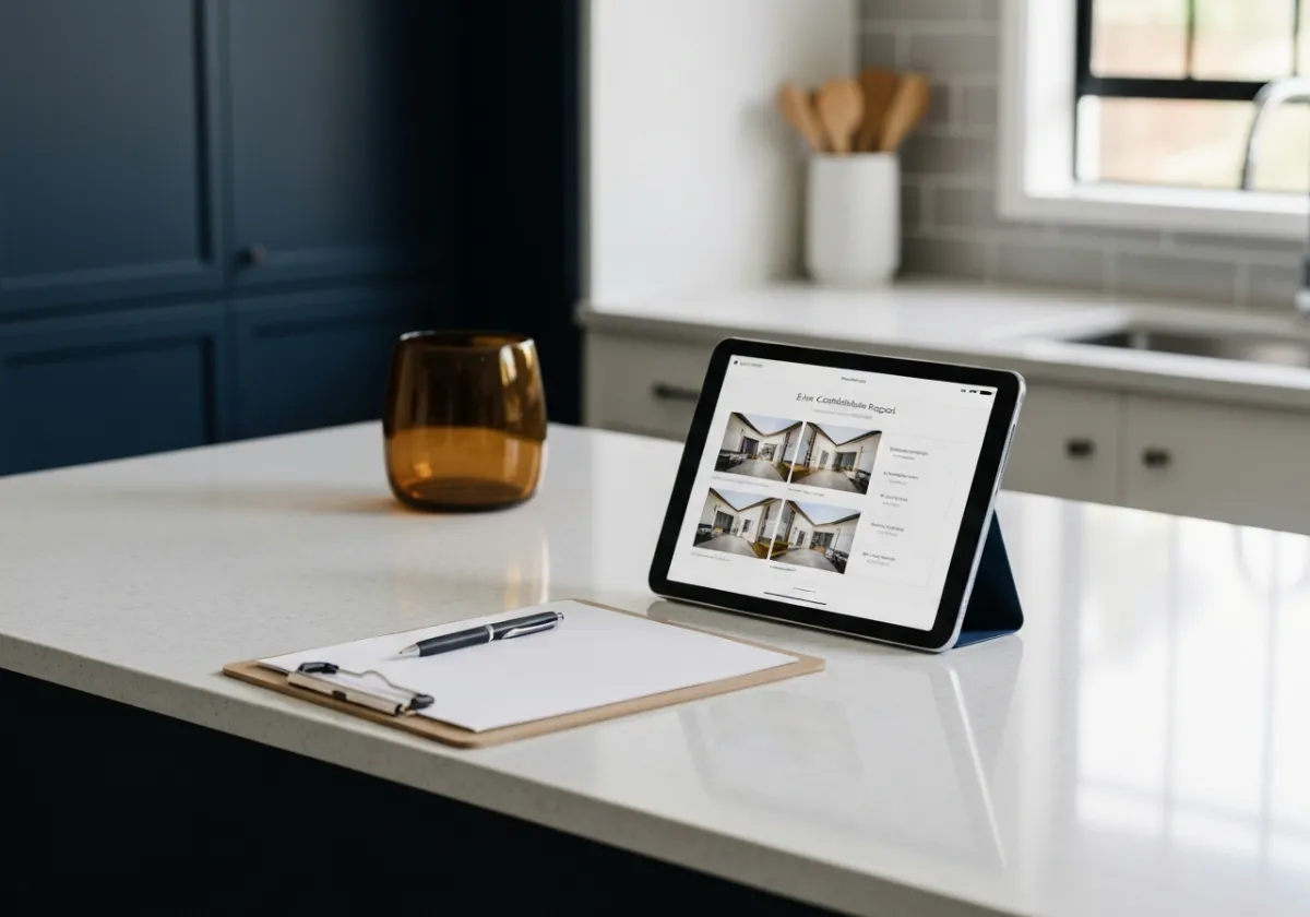 Entry Condition Report documentation app on a tablet