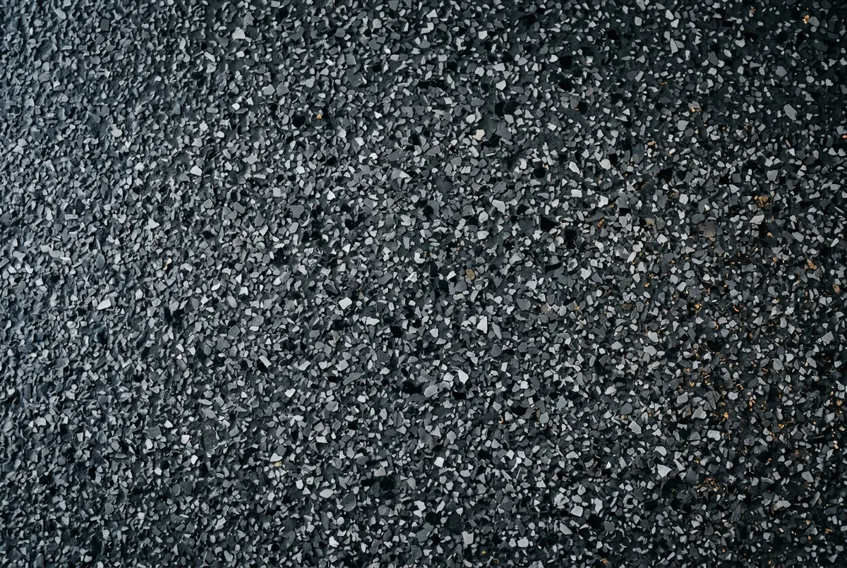 Durable multi-colored vinyl flake epoxy broadcast floor with consistent textured slip-resistant surface