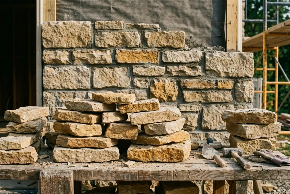 Native Kentucky limestone and architectural fieldstone materials