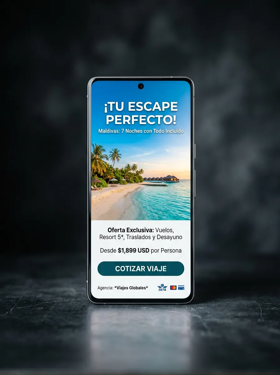 [EJEMPLO VISUAL] Campaña de agencia de viajes en celular