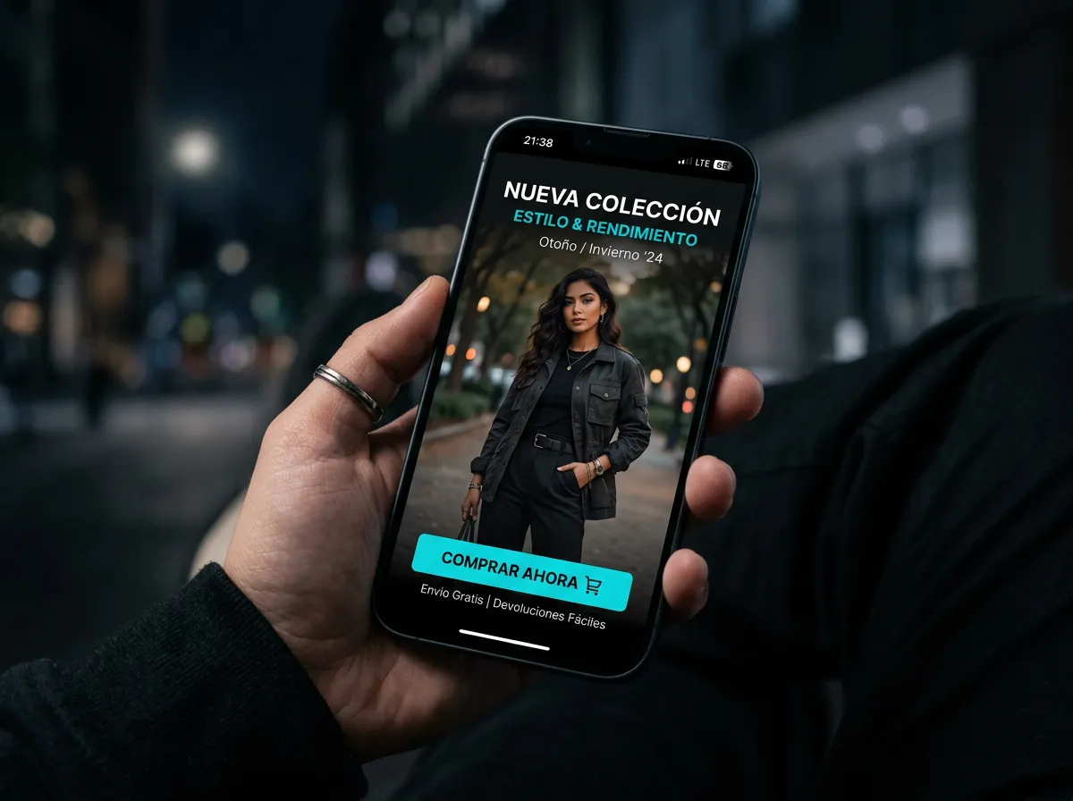 [EJEMPLO VISUAL] Campaña de ropa en dispositivo