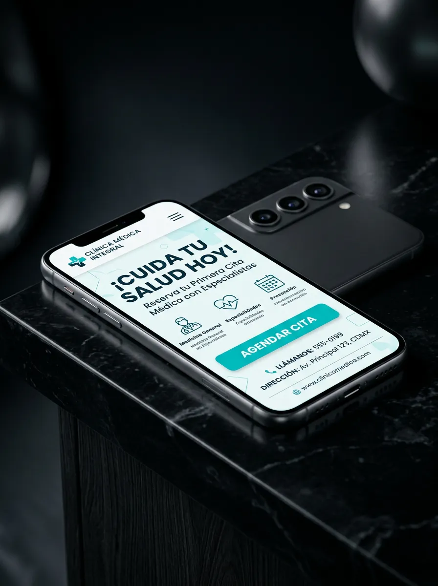 [EJEMPLO VISUAL] Campaña de clínica médica en celular