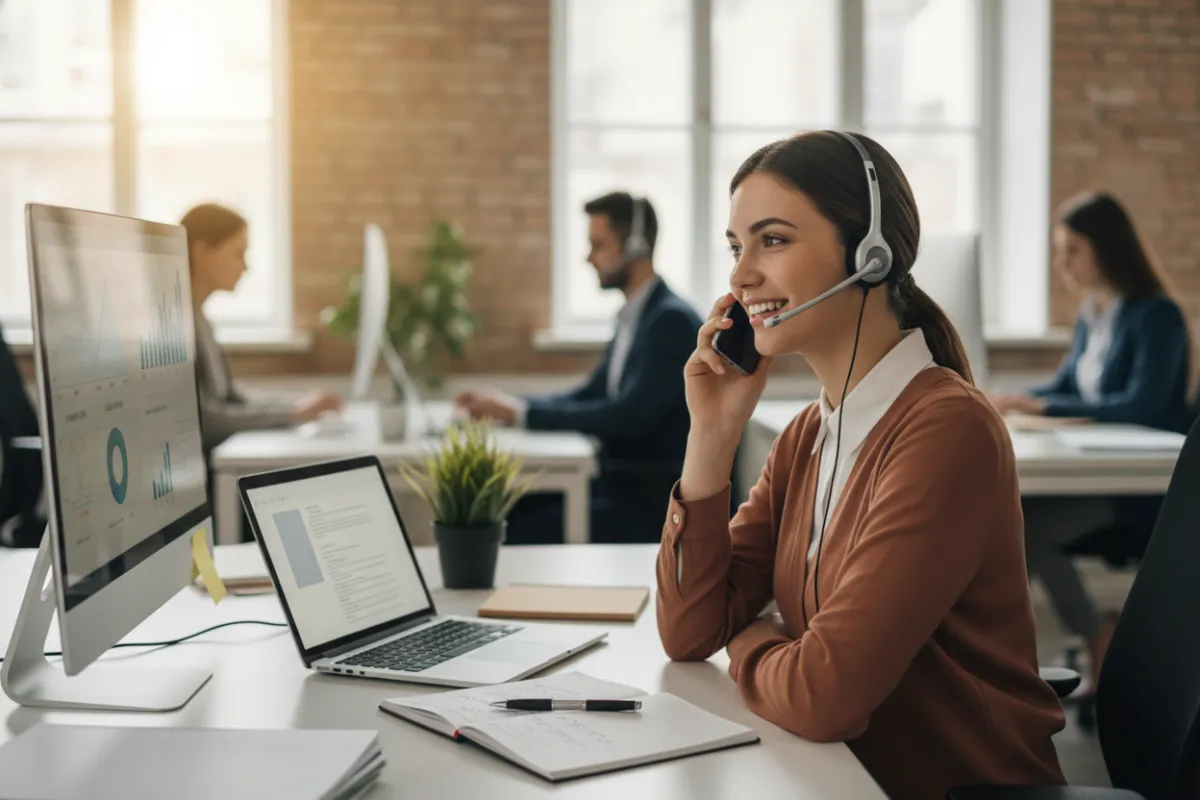 Support team member offering assistance