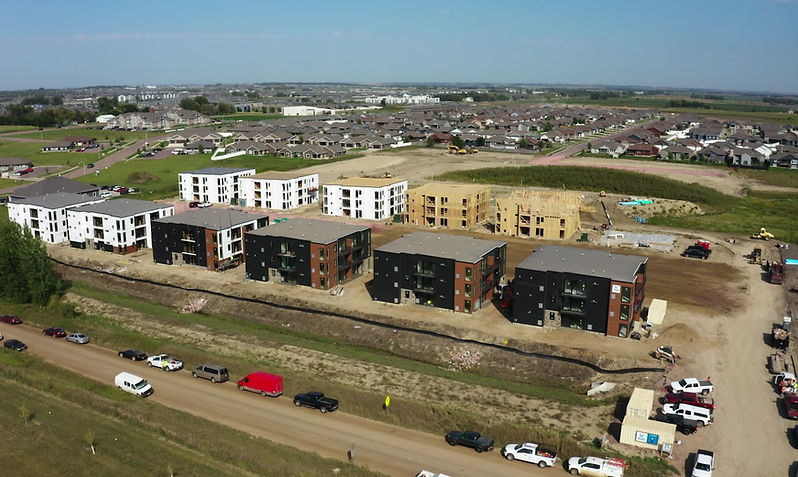 Ground up new real estate construction site