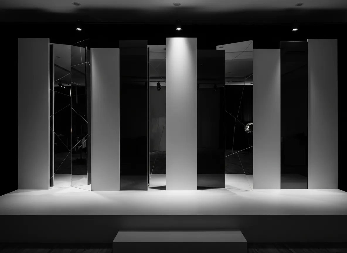 Acrylic sheet panels forming a modern event backdrop