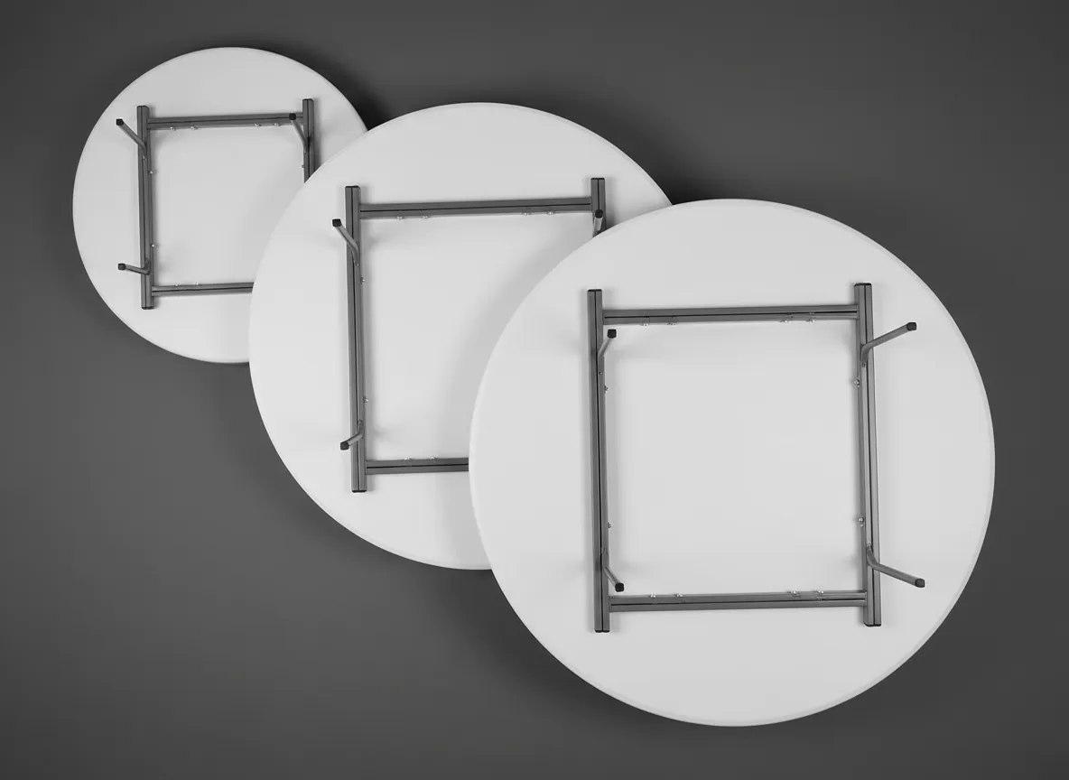 Foldable round banquet tables rental in Metro Detroit in multiple sizes
