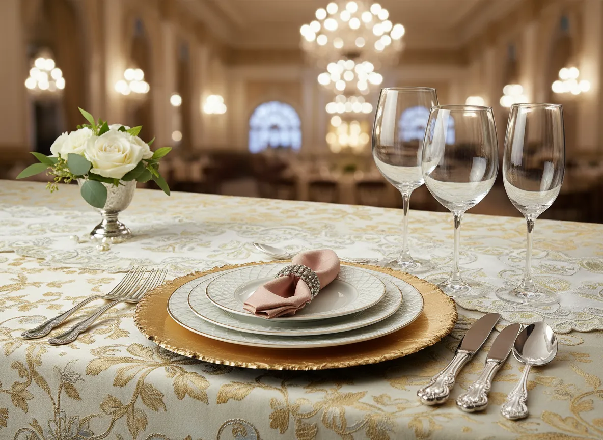 Luxury table settings and linens Detroit