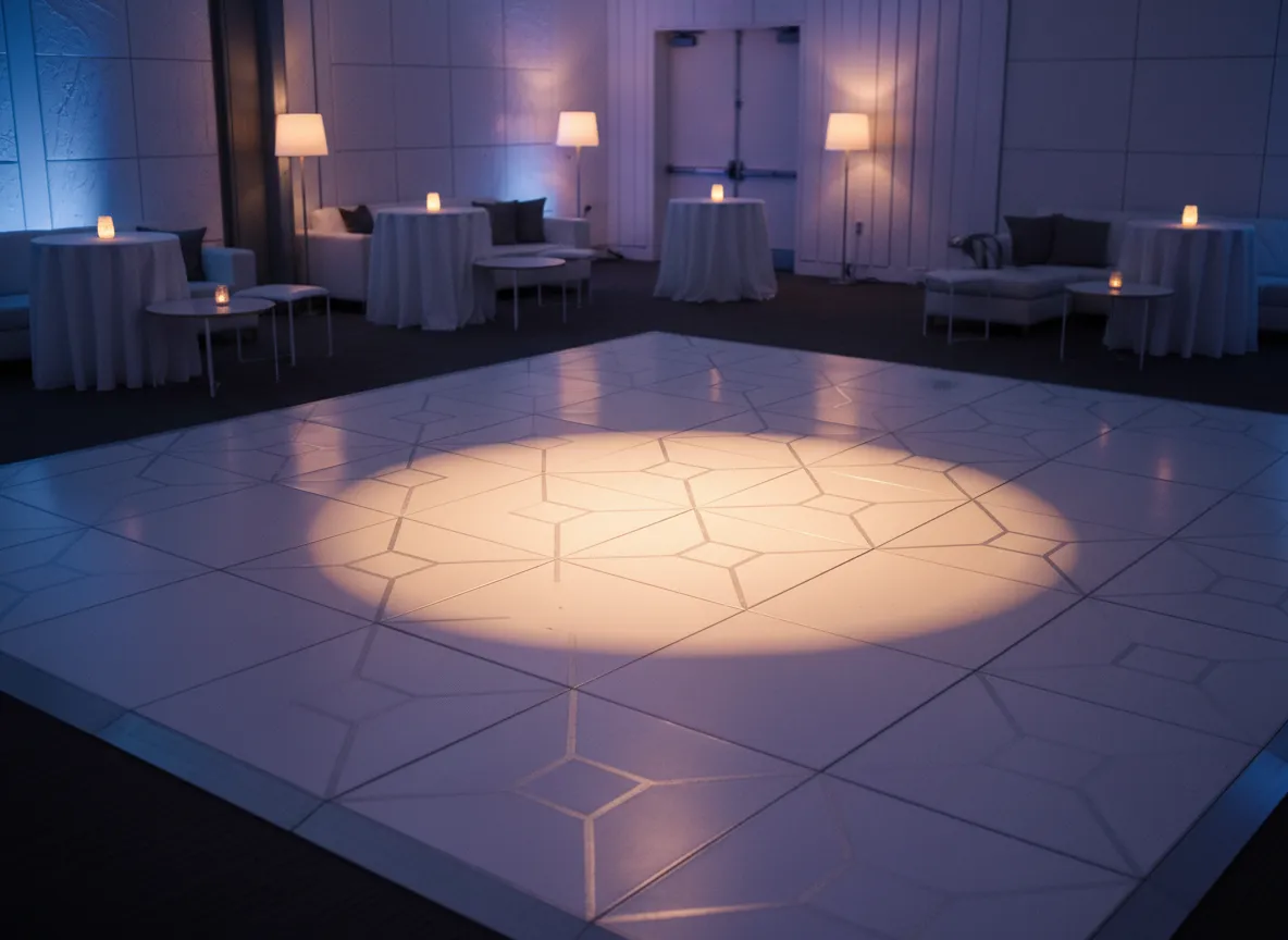 Dance floor rental Detroit with luxury lighting