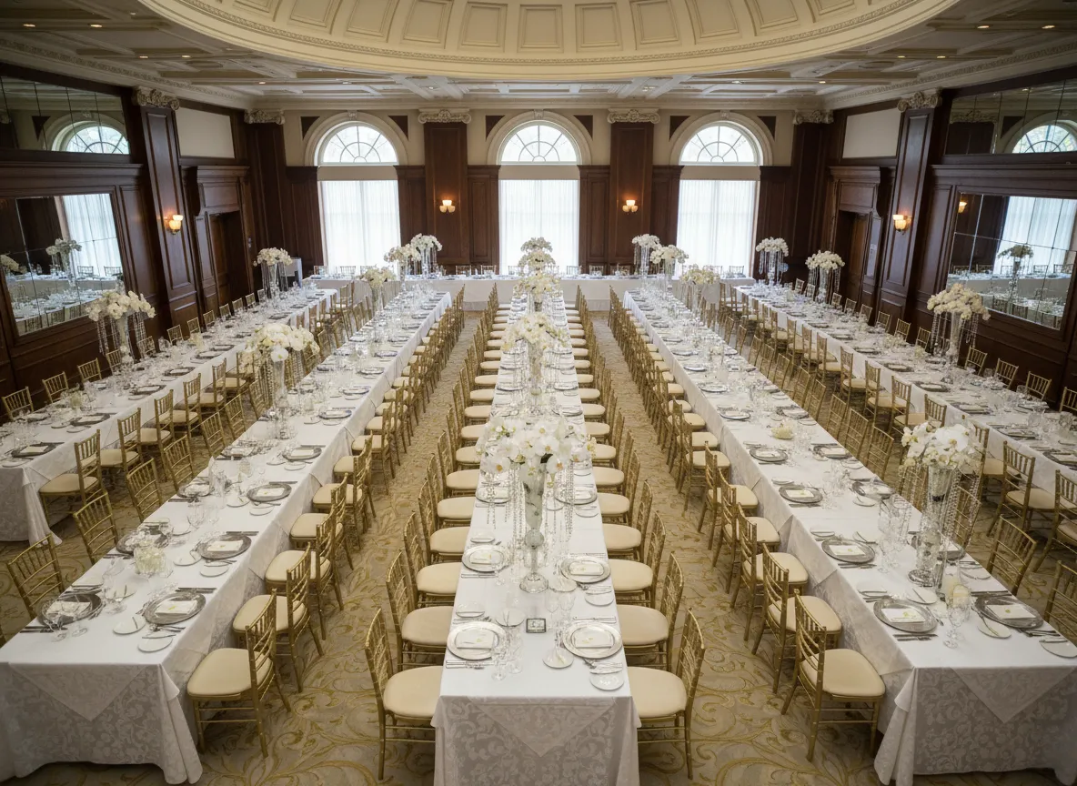 Large banquet with event table rentals Detroit