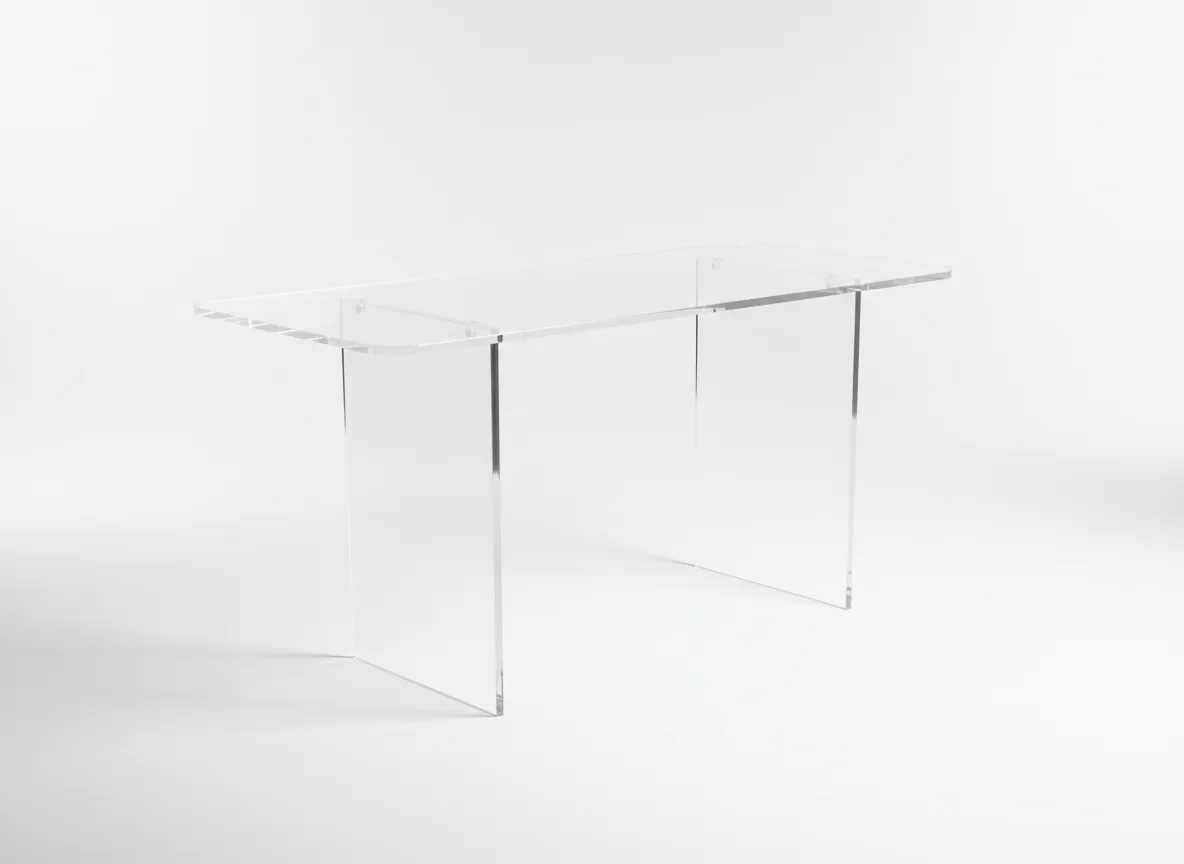 Clear acrylic crescent head table rental for luxury weddings in Detroit