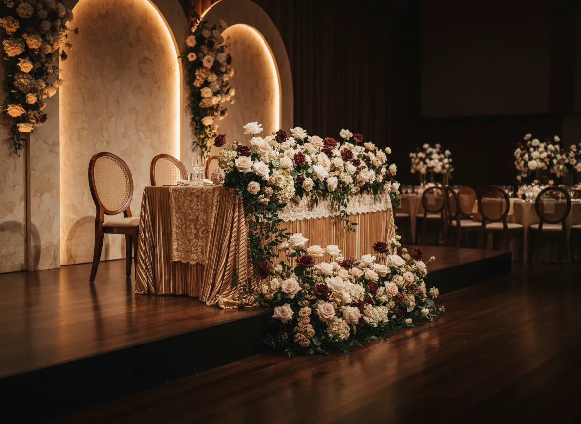 Metro Detroit wedding vendor collaboration head table design
