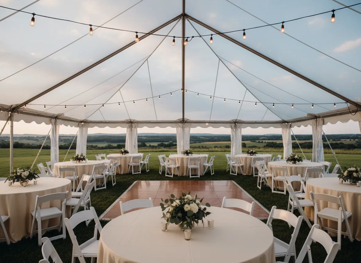 20x40 frame tent rental large wedding Detroit