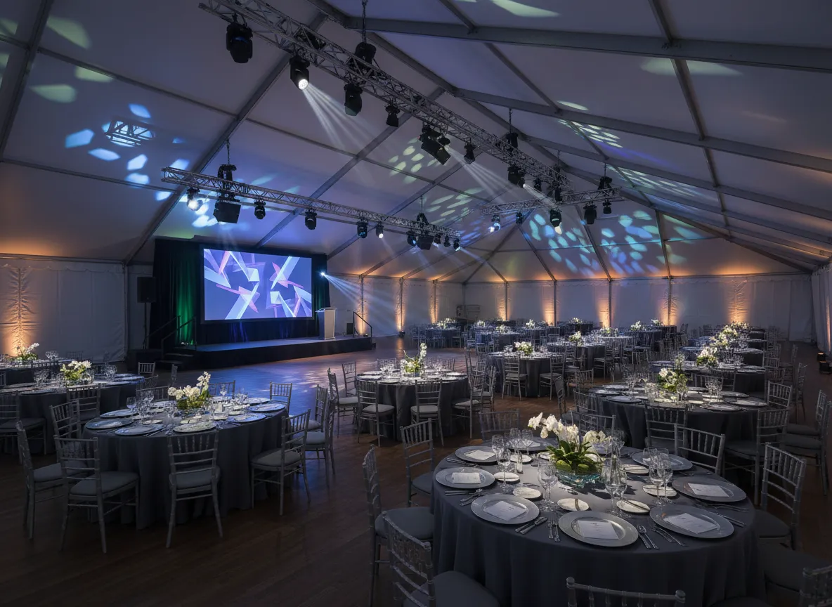 large event tent Detroit corporate gala