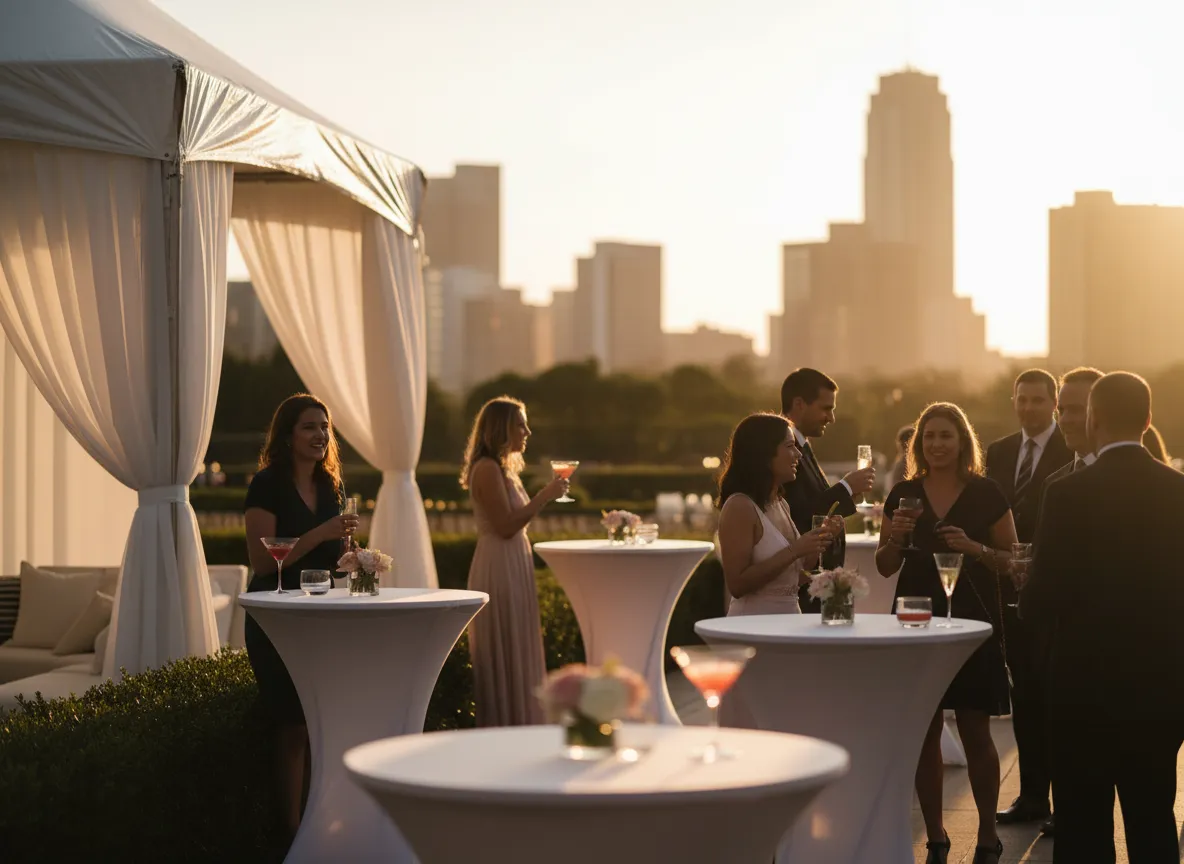 outdoor cocktail hour tent rental Detroit