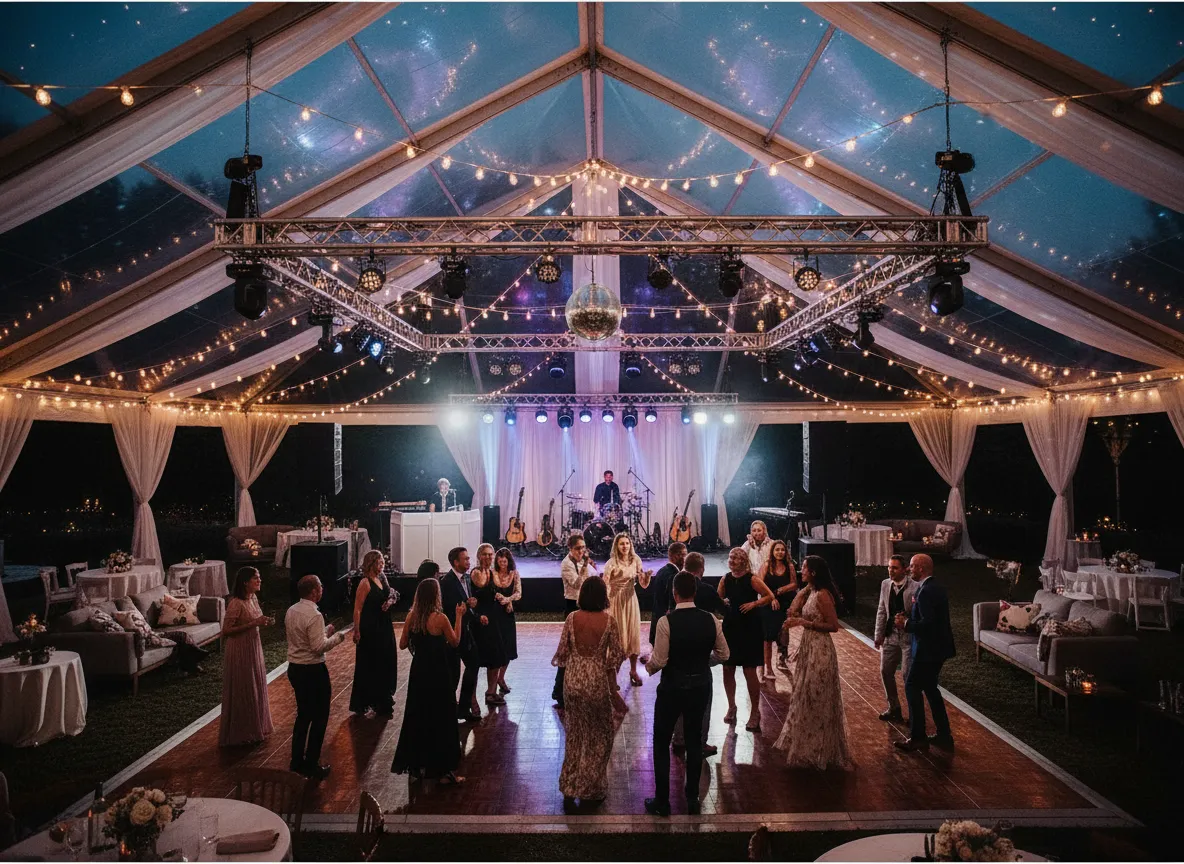 frame tent rental Metro Detroit with dance floor