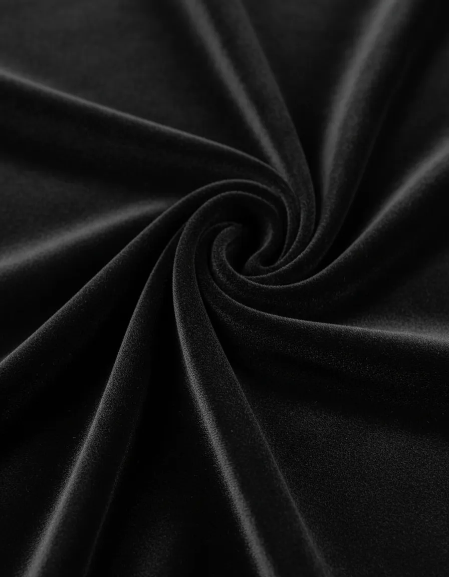 Close-up black velvet linen texture rental Detroit