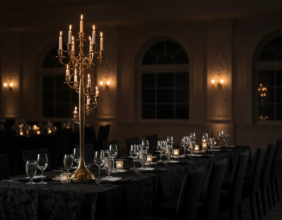 6ft gold candle stand wedding decor Detroit