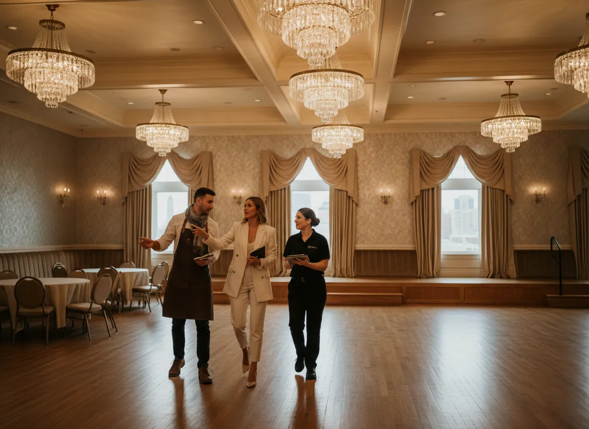 Event planner vendor partnerships Detroit team during event setup