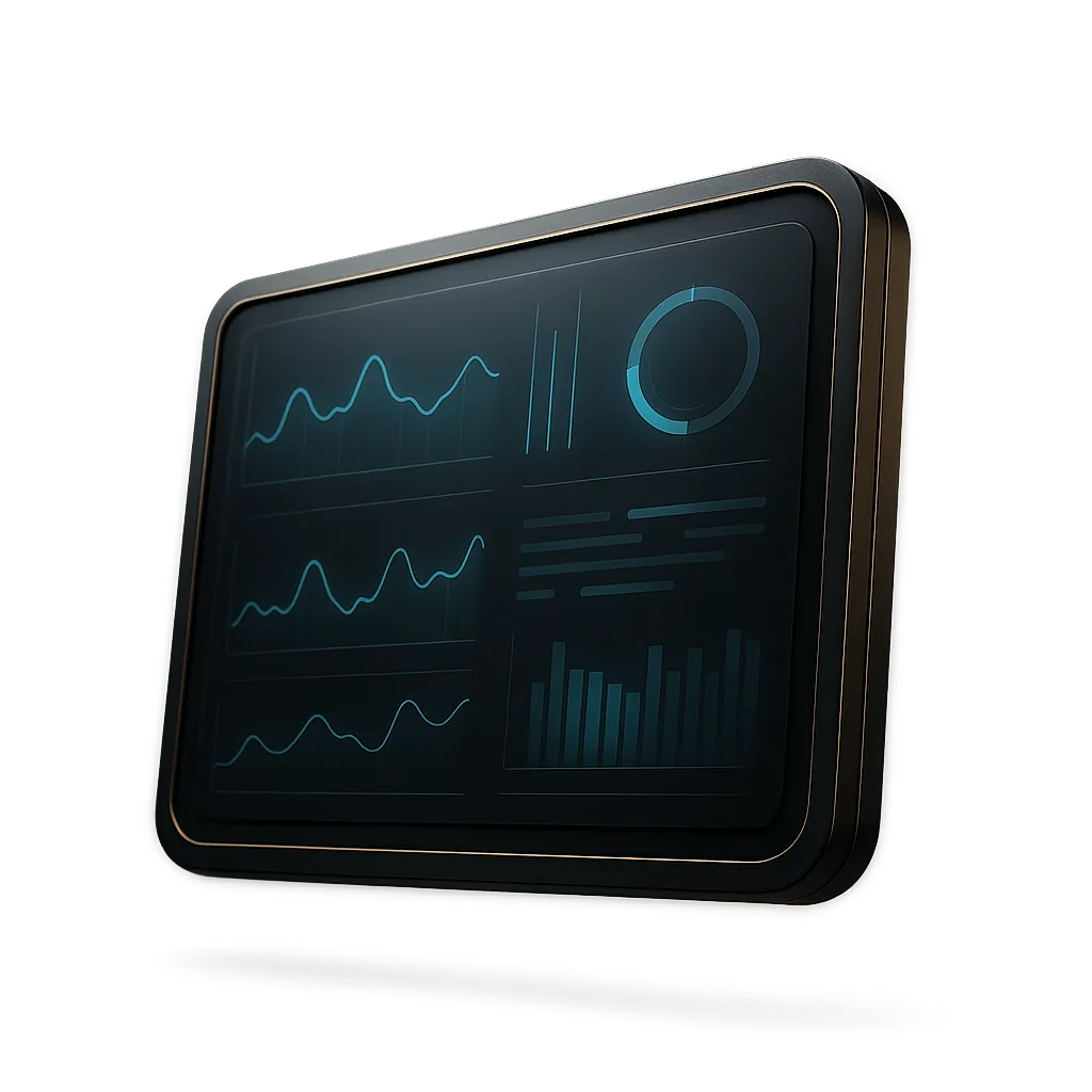 No Breaks Blueprint Elite software dashboard and AI executive cockpit interface mockup