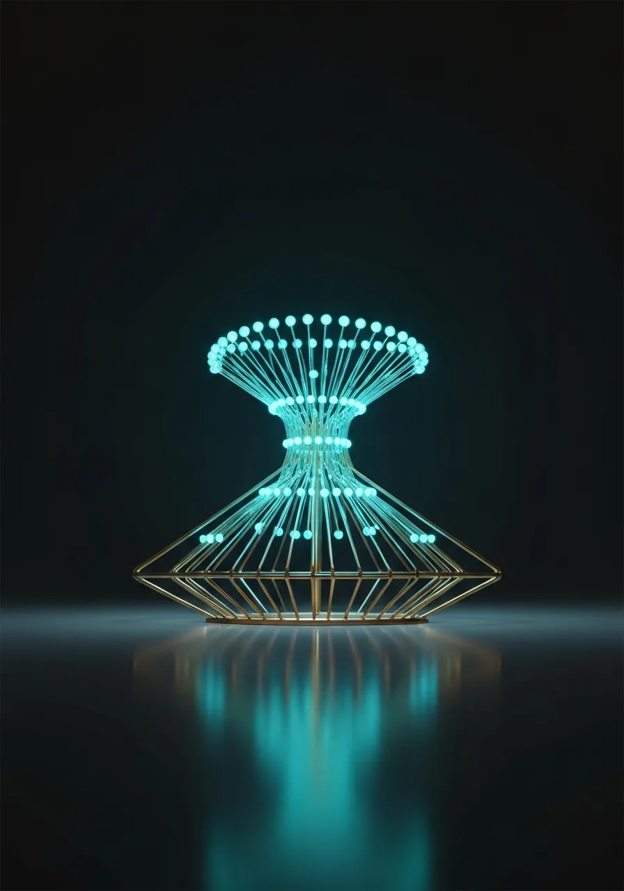 Abstract representation of structure, connection, and technical implementation