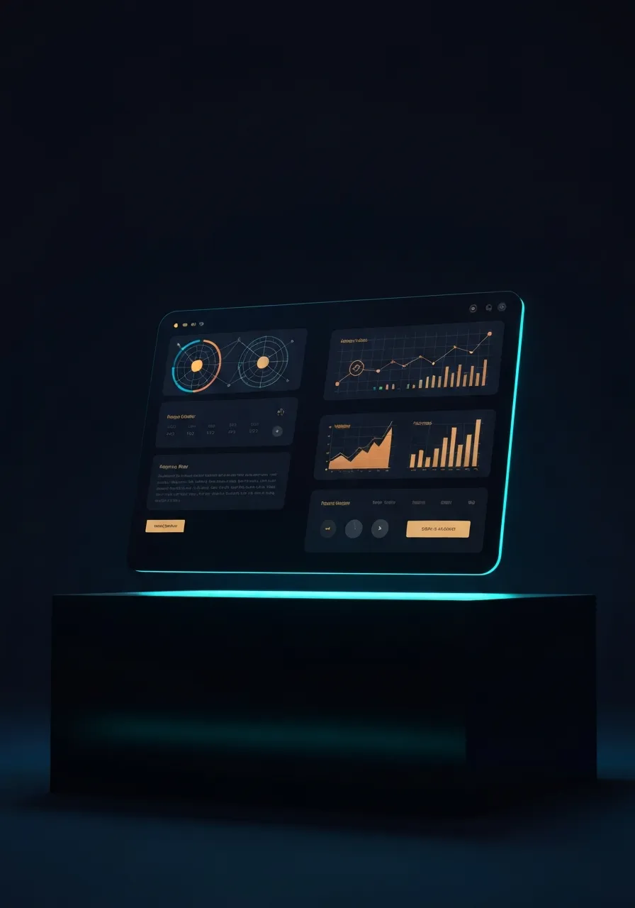 Dashboard-style preview of the affiliate tech infrastructure with teal accents.