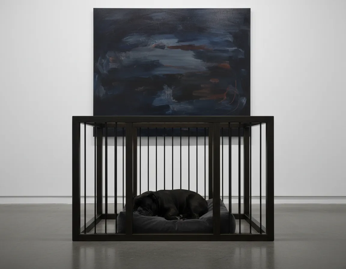 Architectural frame style dog crate