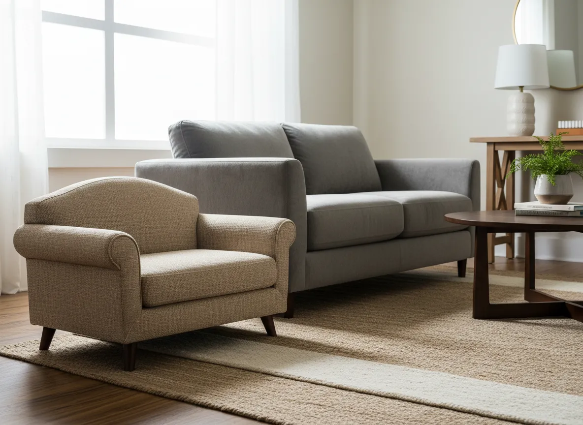 Designer Sofa Dog Bed styled in a living room