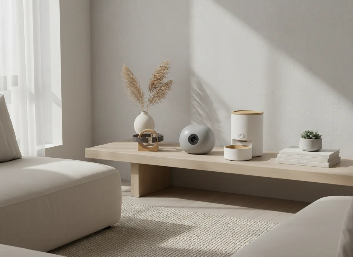 Smart pup tech products in a living space