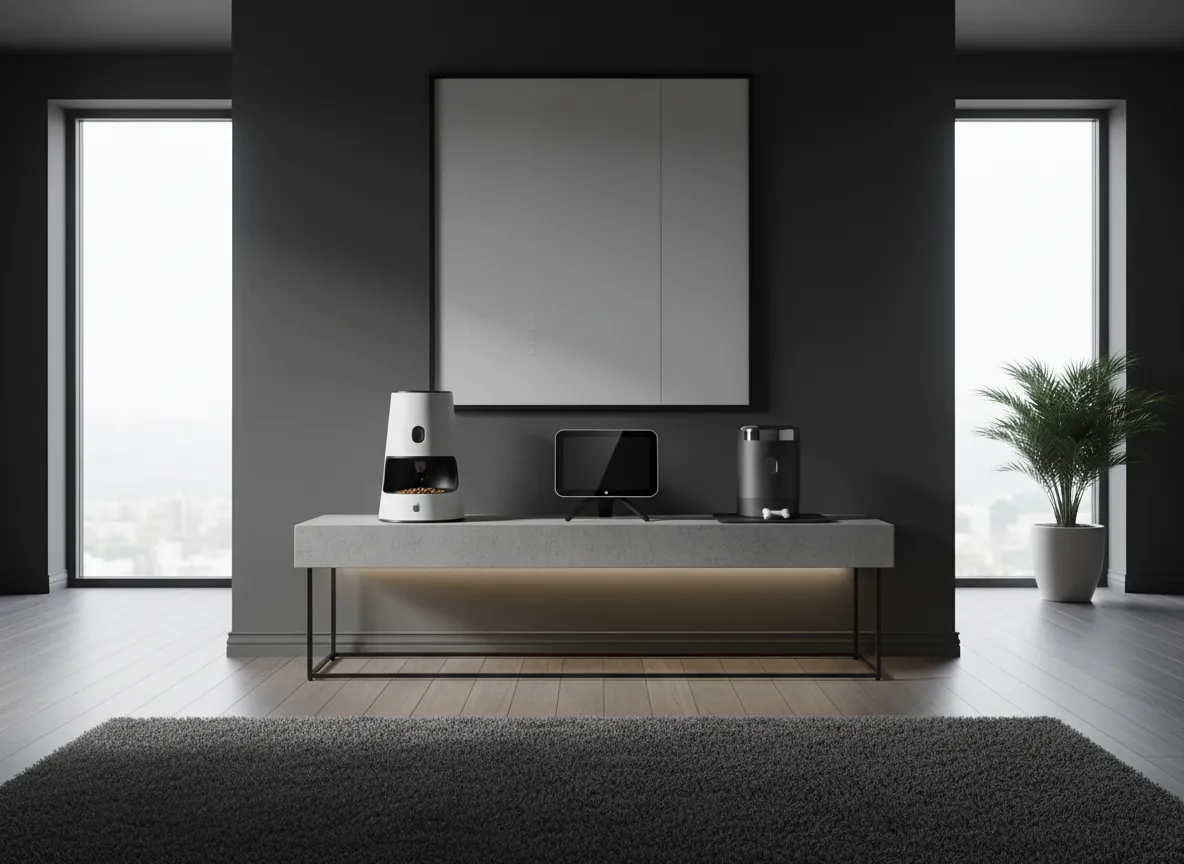 Smart tech accessories for dogs in modern home