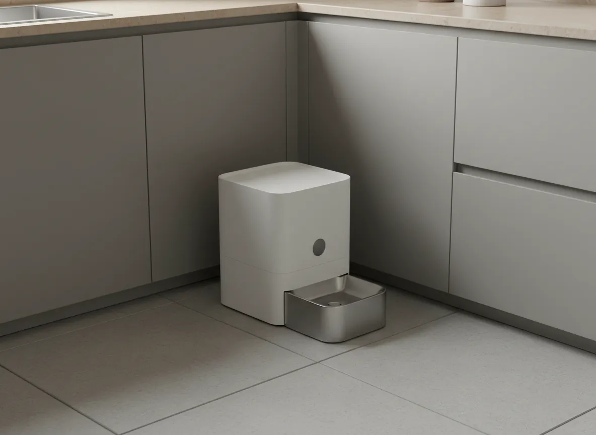 Petlibro Automatic Feeder in kitchen