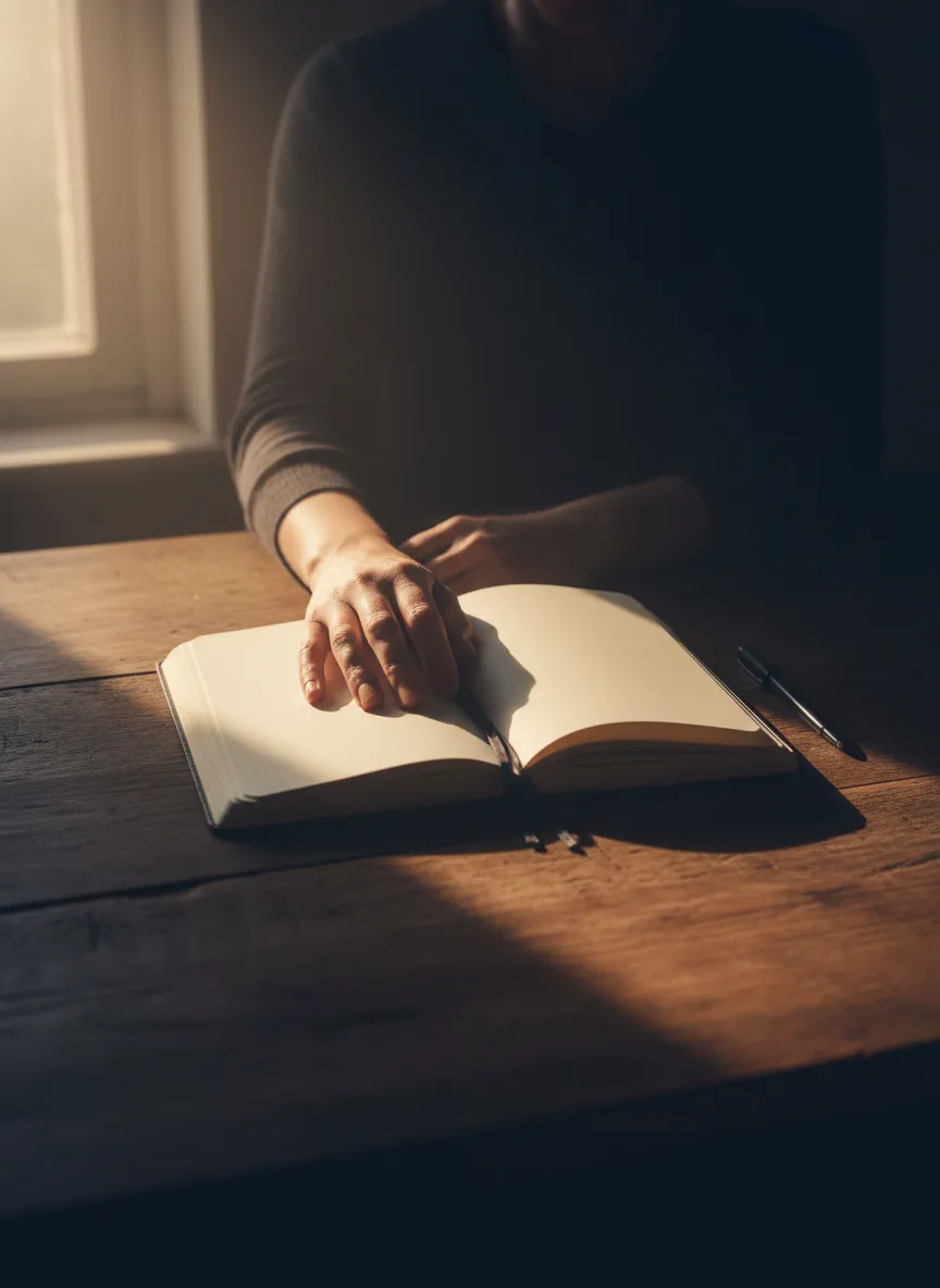 A calming, ethereal lifestyle image representing spiritual peace and clarity