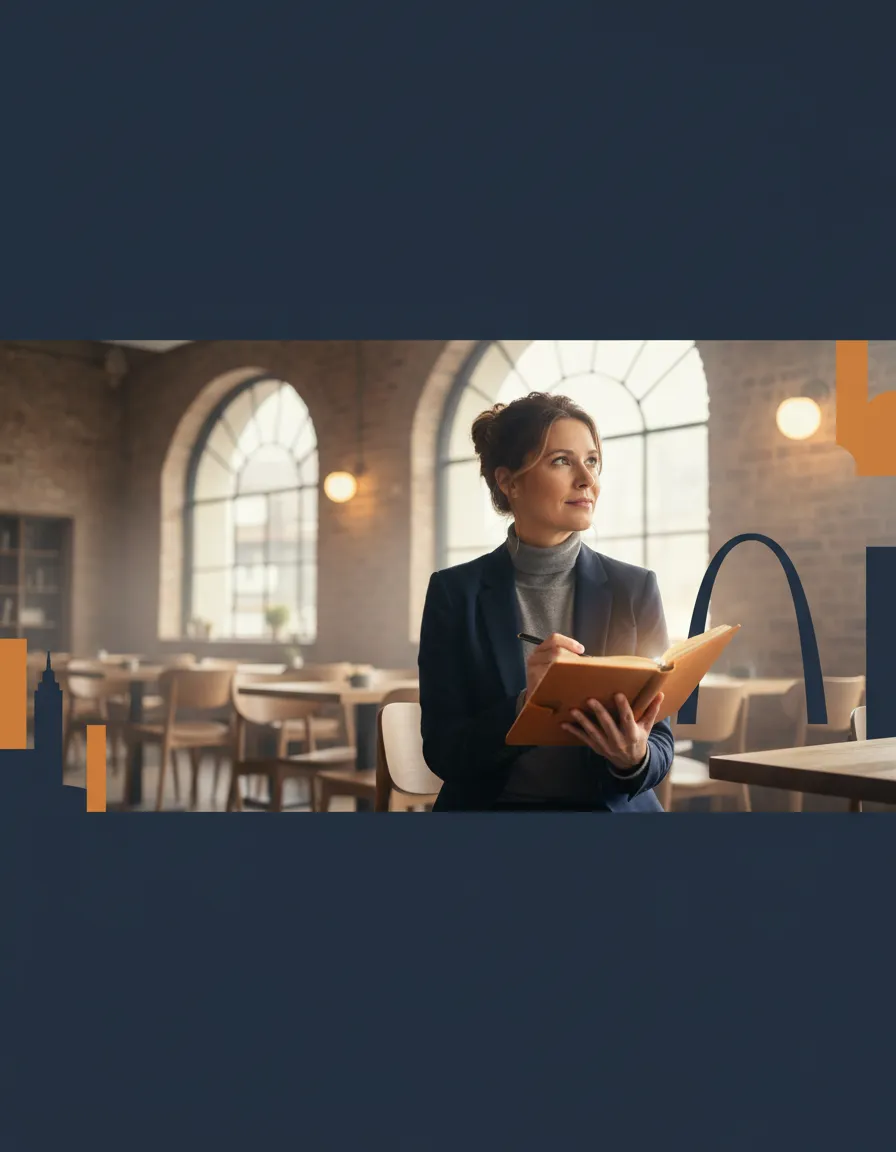 Inspired professional looking thoughtfully toward the future, planning their entrepreneurial transition