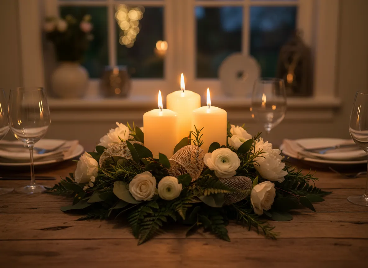 Handcrafted dining table centerpiece by Bless My Mesh