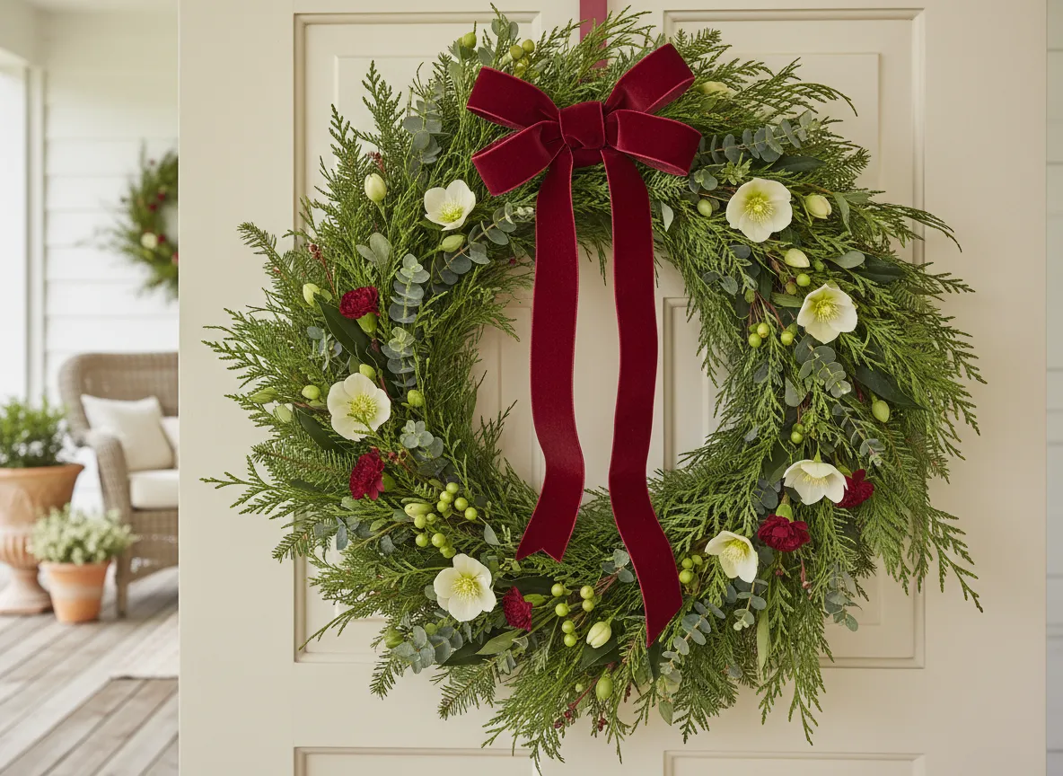 Everyday front door wreath by Bless My Mesh