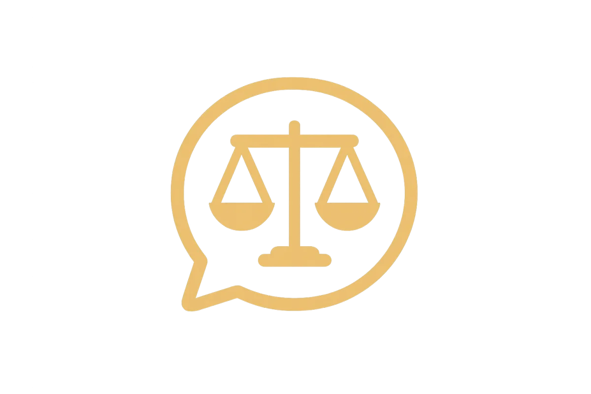 Scales of Justice Speech Bubble Icon